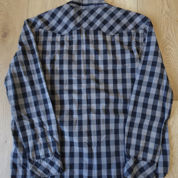 Signature by Levi Strauss Men’s Plaid Western Shirt • Long Sleeve • Snap Front L - Picture 4 of 5